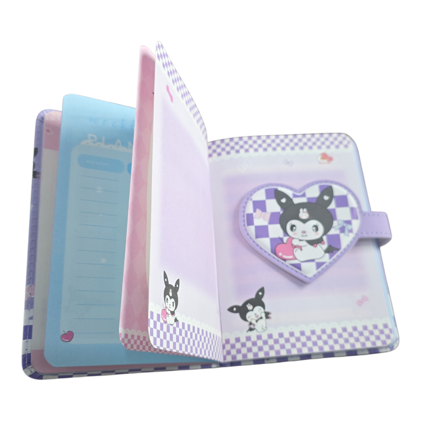 Kuromi Heart-Clasp Deluxe Daily & Weekly Planner