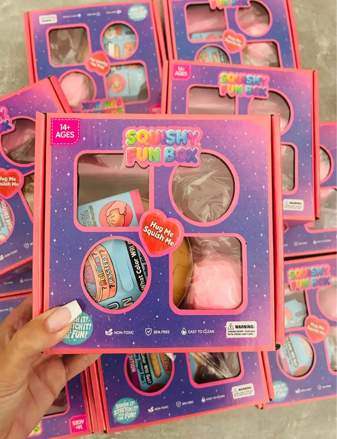All Pink Squishy FunBox (4pcs)