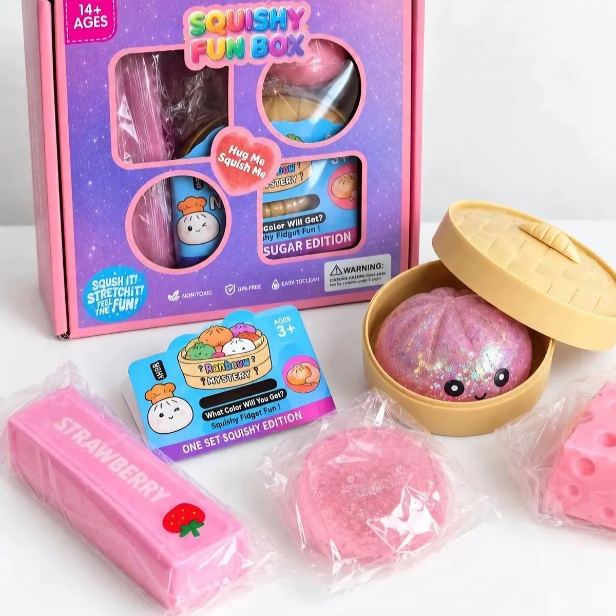 All Pink Squishy FunBox (4pcs)