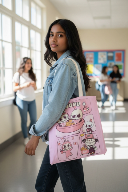 Labubu Pink Tote Bag