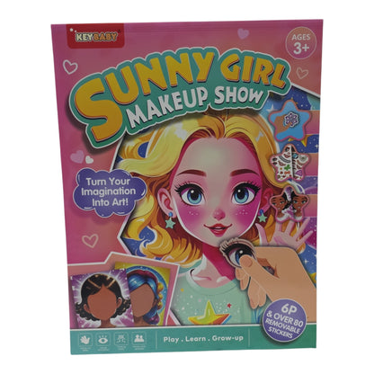 Keybaby Face-Changing "Makeup Show" Sticker Books – Creative DIY Activity Sets