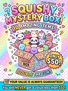 Premium Squishy Mystery Box – 10 Handpicked Squishies (Guaranteed $50+ Value!)