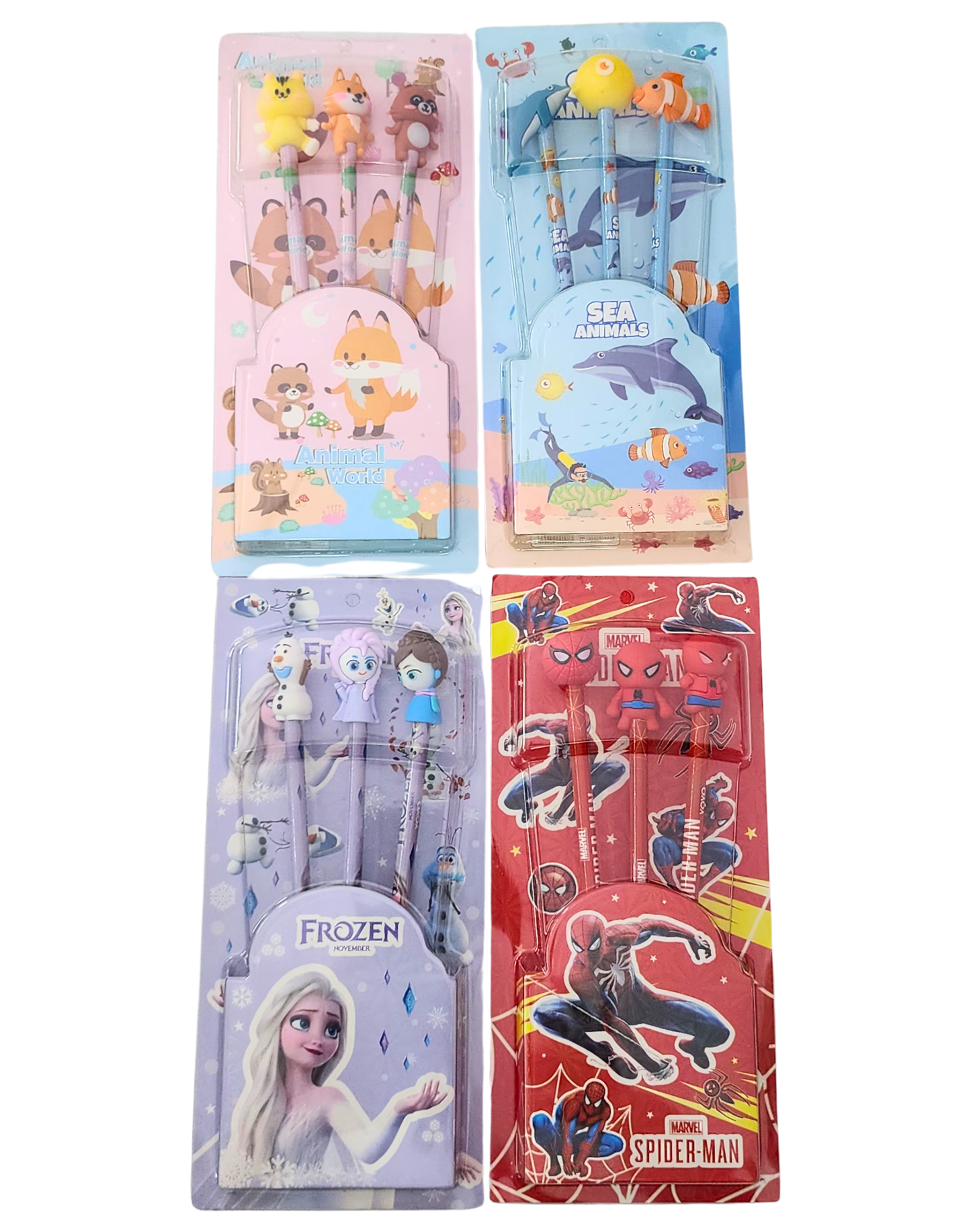 Cute Character Pencil Set (3 pcs)