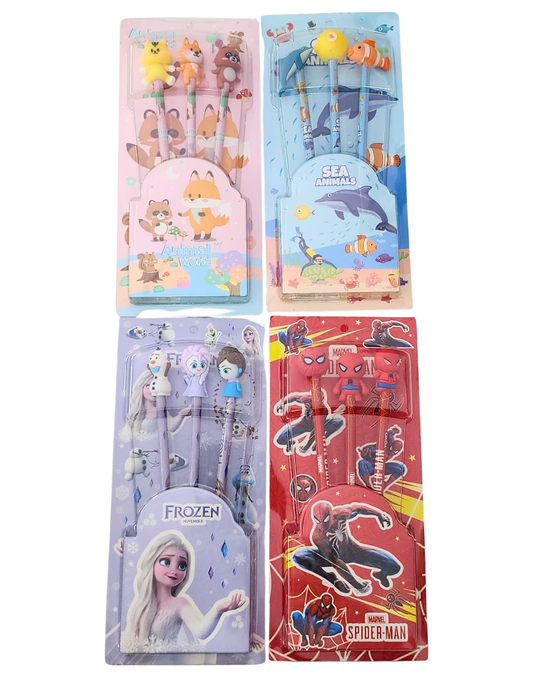 Cute Character Pencil Set (3 pcs)