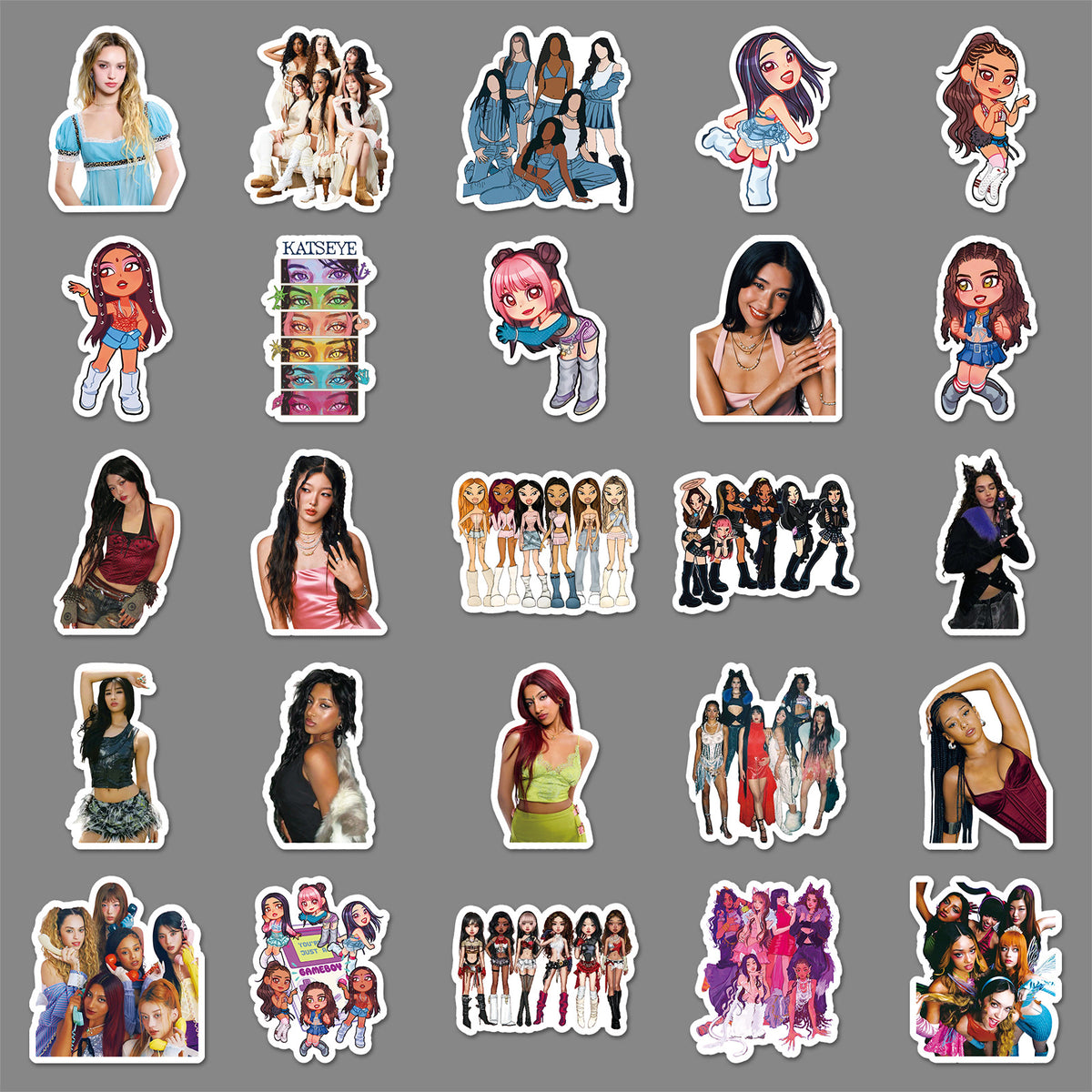 50pcs Katseye Vinyl Stickers