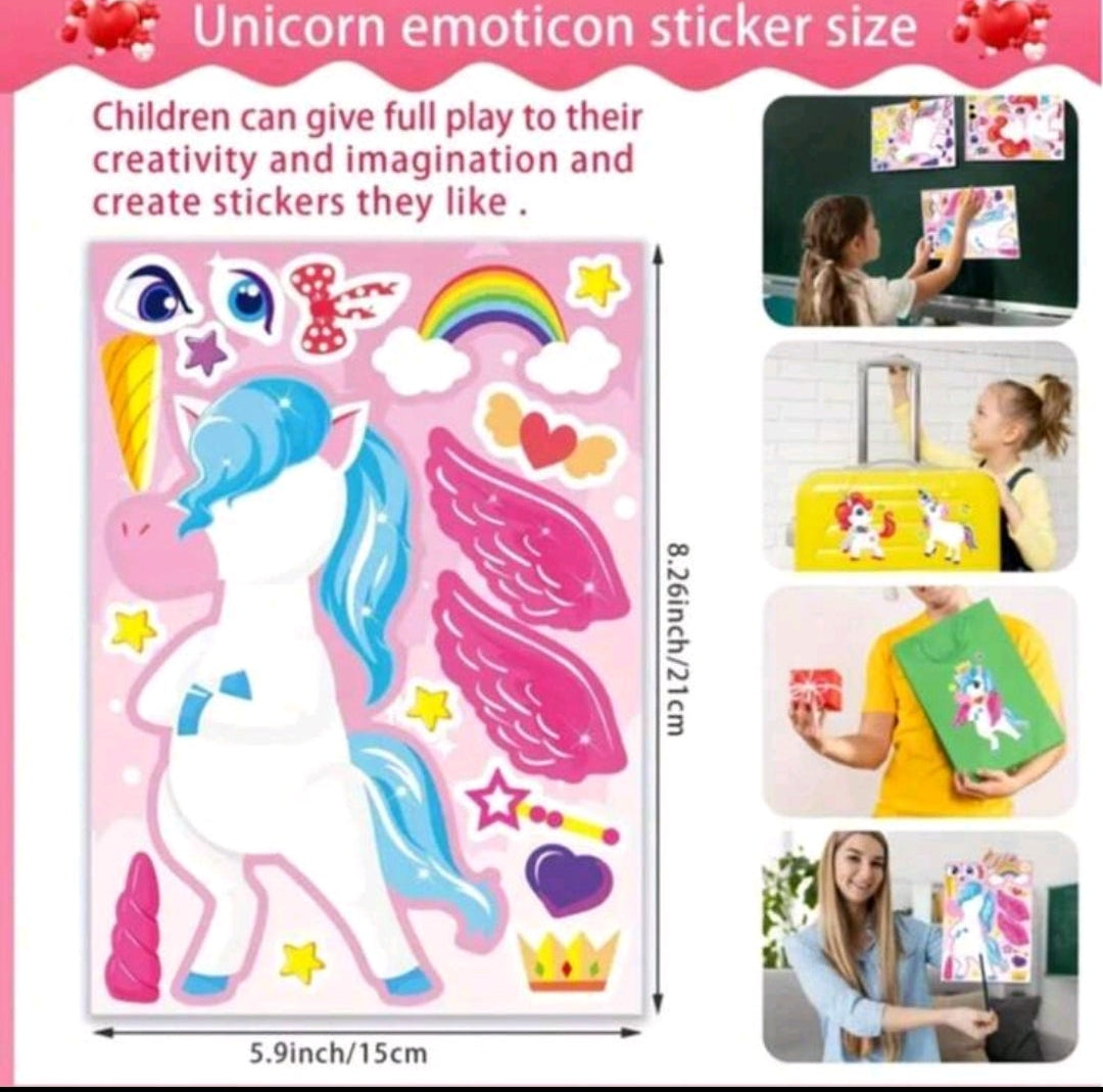 Unicorn activity stickers