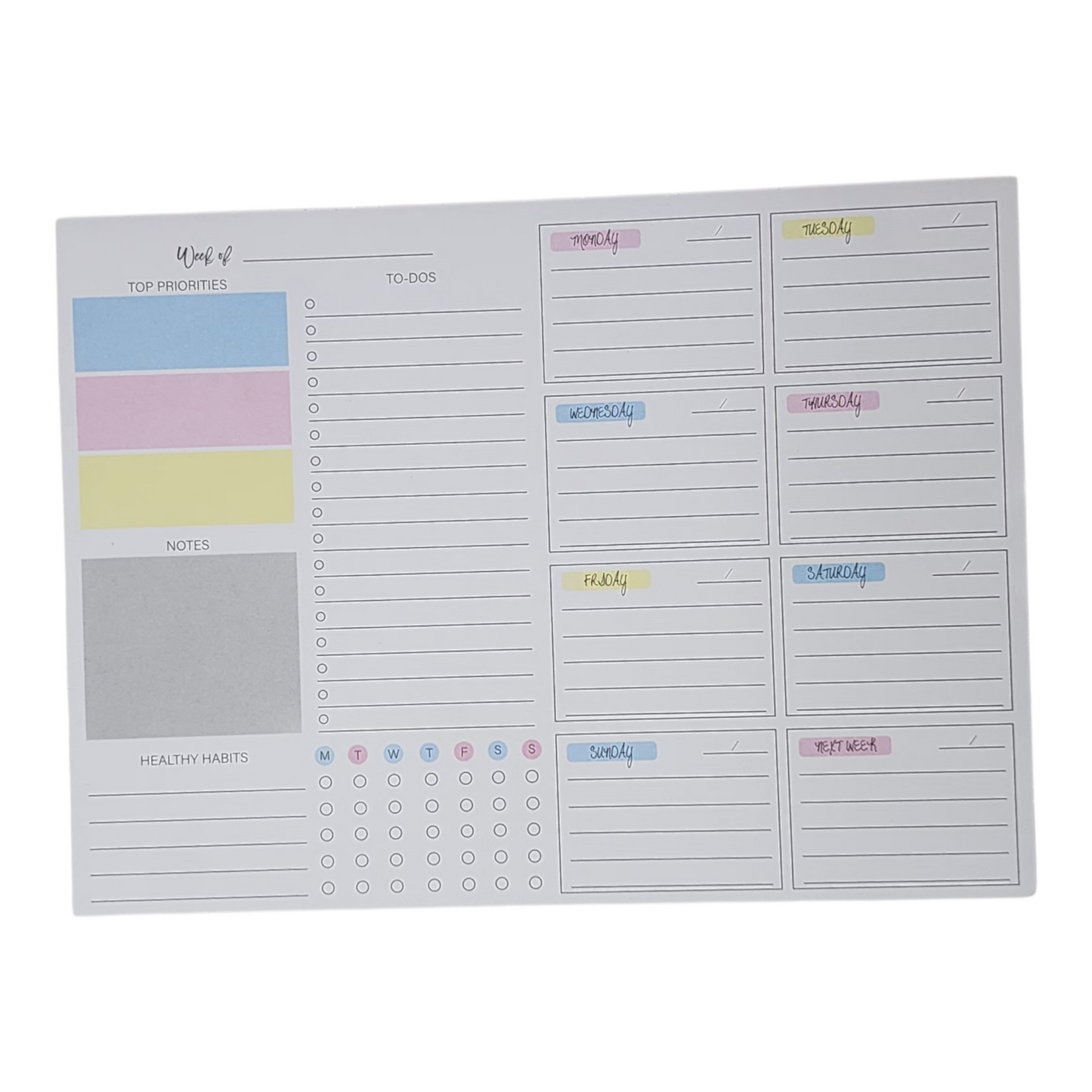 Weekly Habit Tracker & Planner