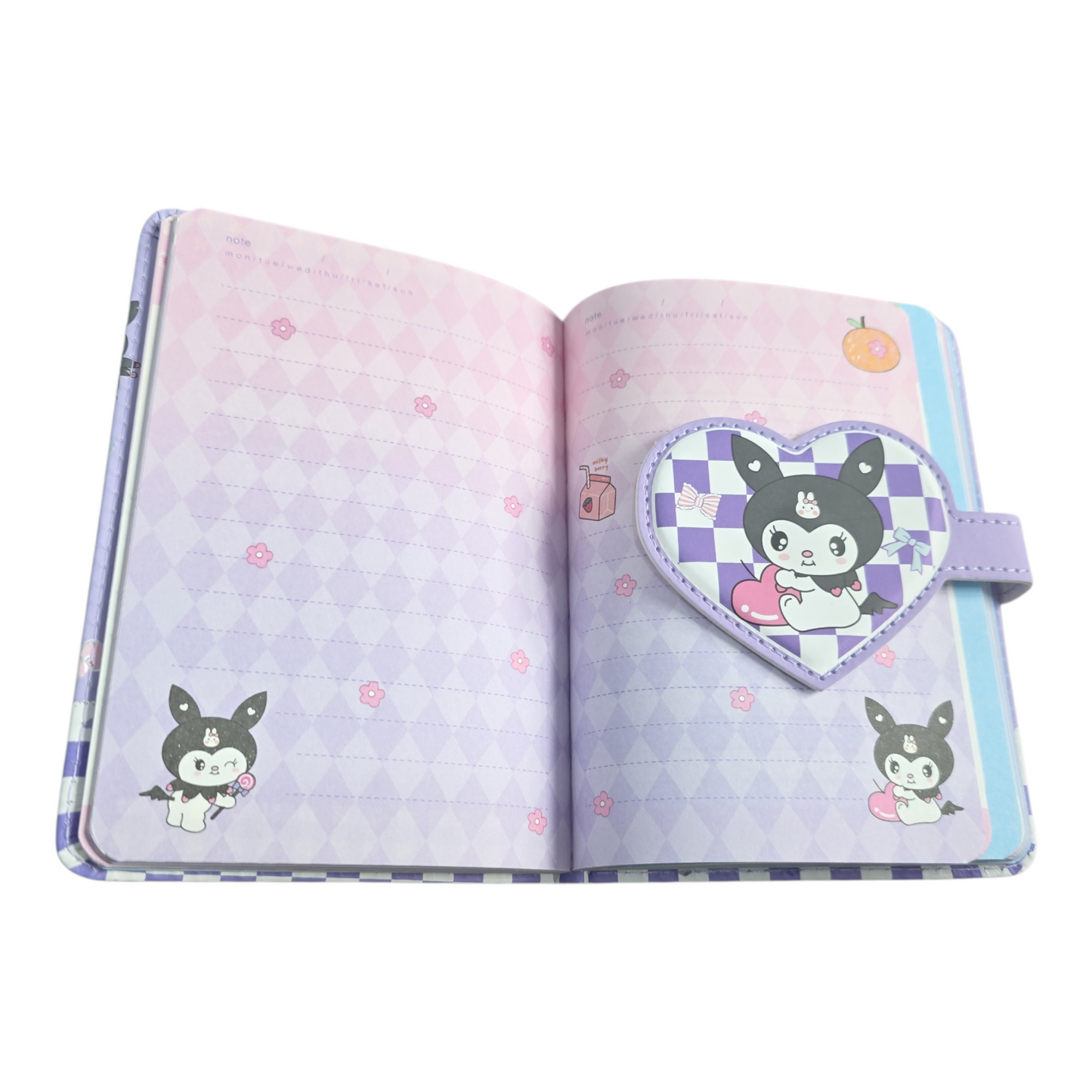Kuromi Heart-Clasp Deluxe Daily & Weekly Planner