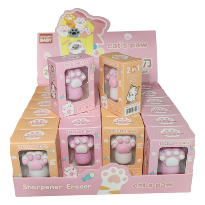 2-in-1 Cat’s Paw Sharpener & Eraser