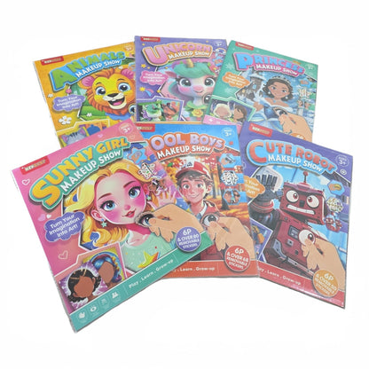 Keybaby Face-Changing "Makeup Show" Sticker Books – Creative DIY Activity Sets