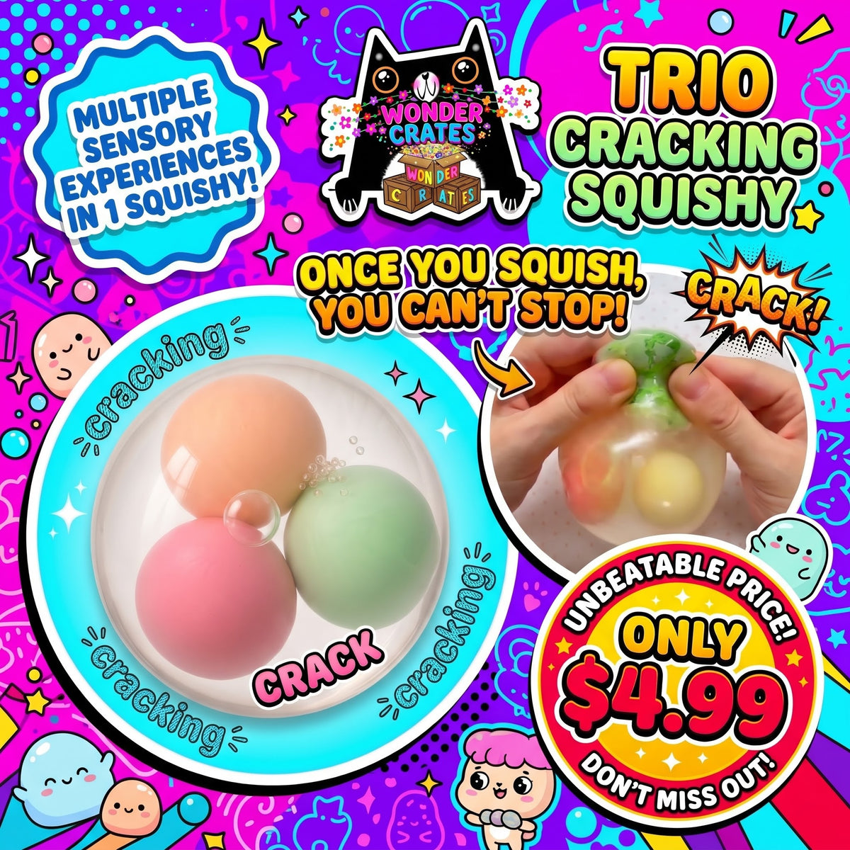 Trio Cracking Squishy