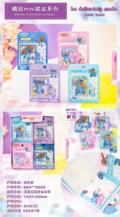 Stitch mini notebook with key