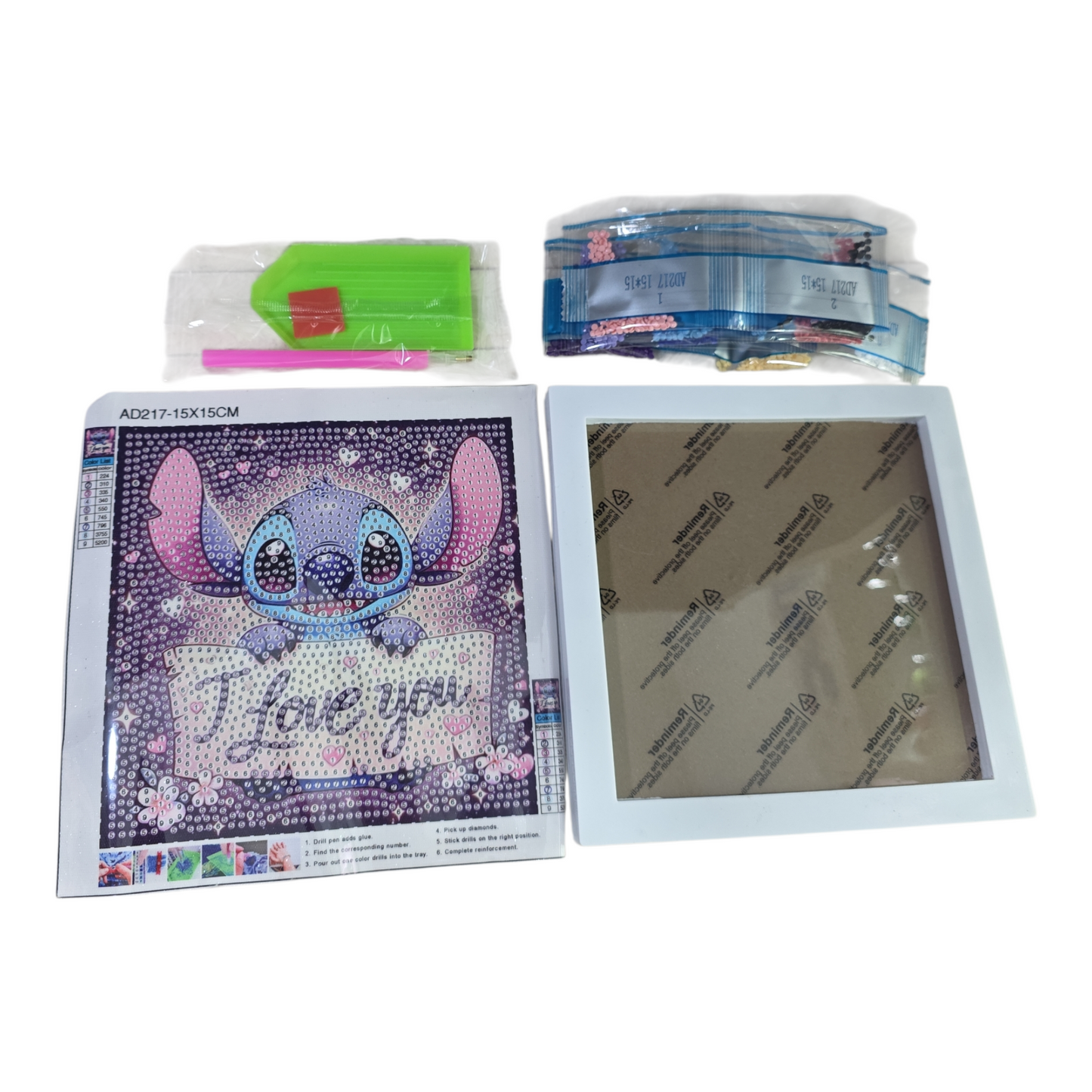 Stitch Diamond Art Picture Frame Set – DIY Sparkling Decor