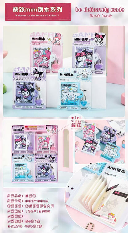 Sanrio mini notebook with key